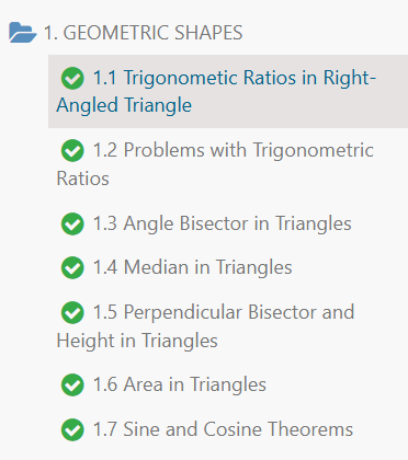 English Book Contents